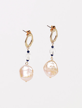 baroque pearl drop earring