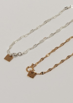 silver curve chain bracelet&amp;anklet
