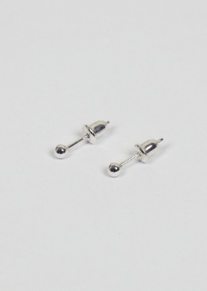 [2 colors] silver dot earring