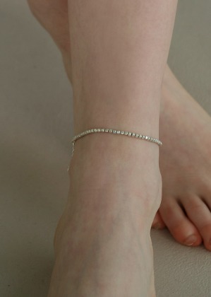 silver square anklet
