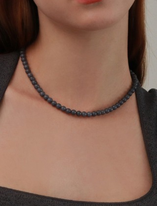 grey gemstone necklace