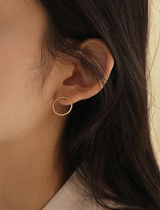 [2컬러]small circle stud earring