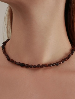 brown gemstone necklace